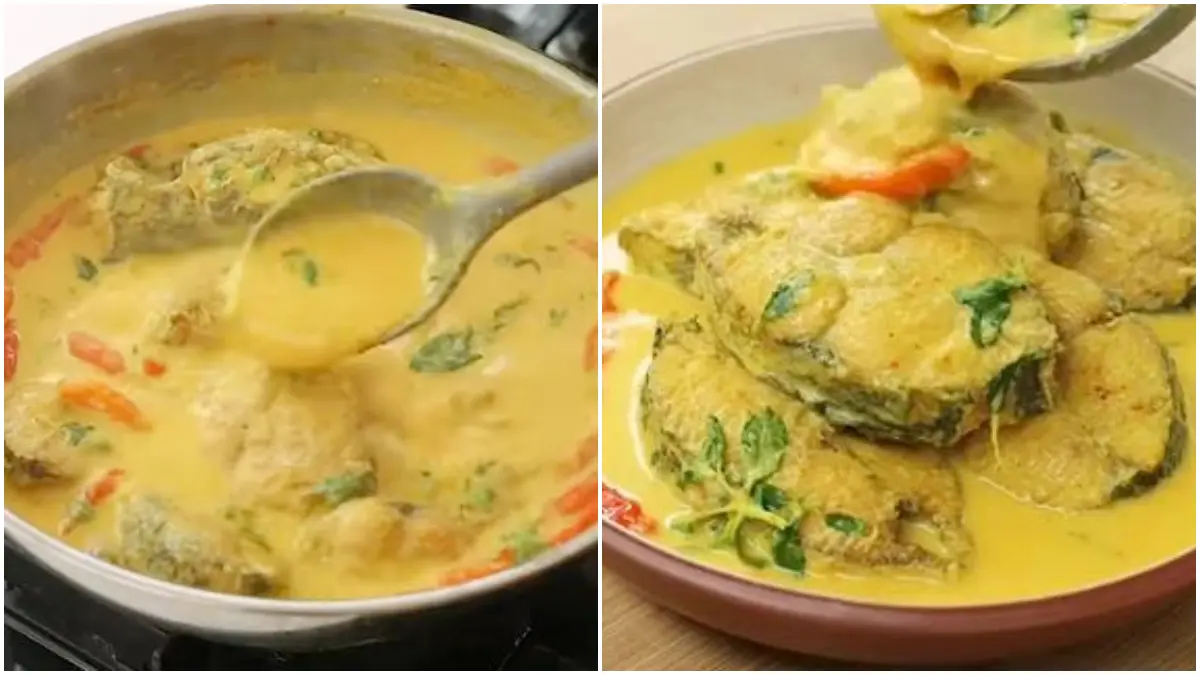 Tampilan gulai ikan kuah kuning ala Chef Davina  Hermawan. (Foto: Kanal Youtube @davinahermawan)