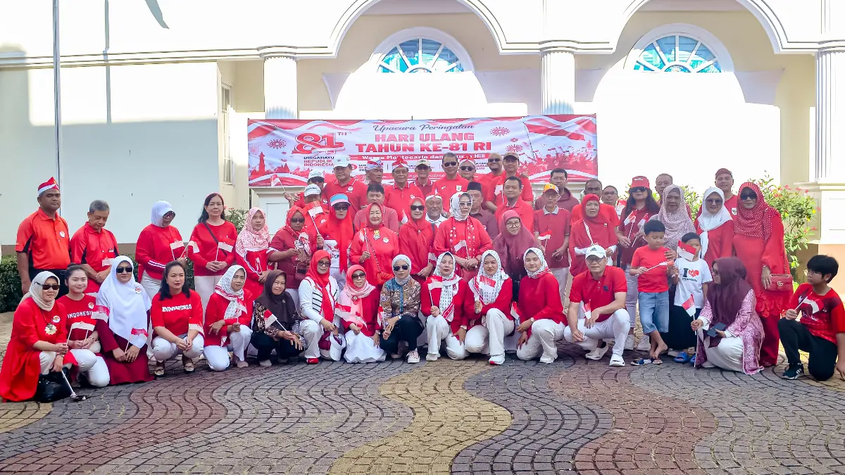 Warga Montecarlo Residence, Kecamatan Bogor Selatan, Kota Bogor, usai mengikuti upacara peringatan HUT RI ke-81. (Dok. Warga)