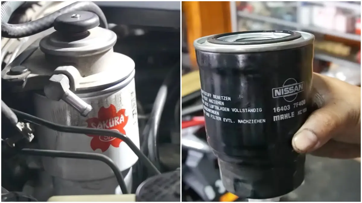 Filter solar pada mobil diesel. (Foto : YouTube @GridOto_Tips)