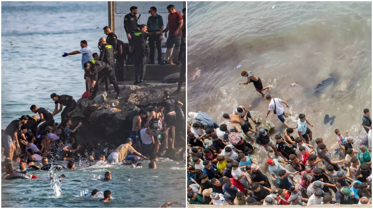 Gelombang Migrasi dari Maroko menuju Spanyol. (Foto: AP Photo)