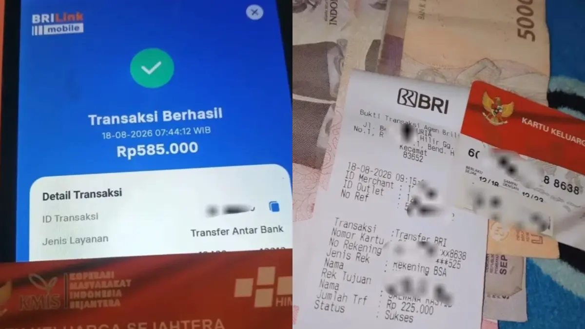 Ilustrasi bukti pencairan bansos (YouTube Arfan Saputra Channel)