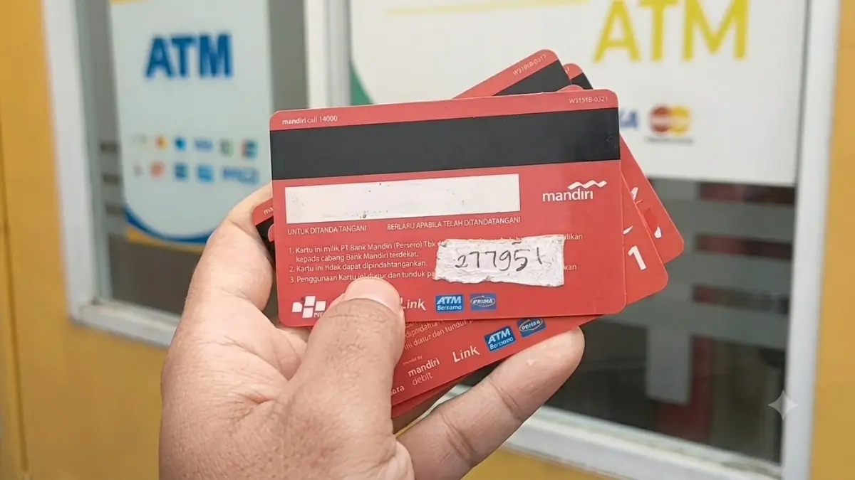 Ilustrasi KKS Mandiri digunakan untuk mencairkan BPNT tahap 3 (YouTube Arfan Saputra Channel)