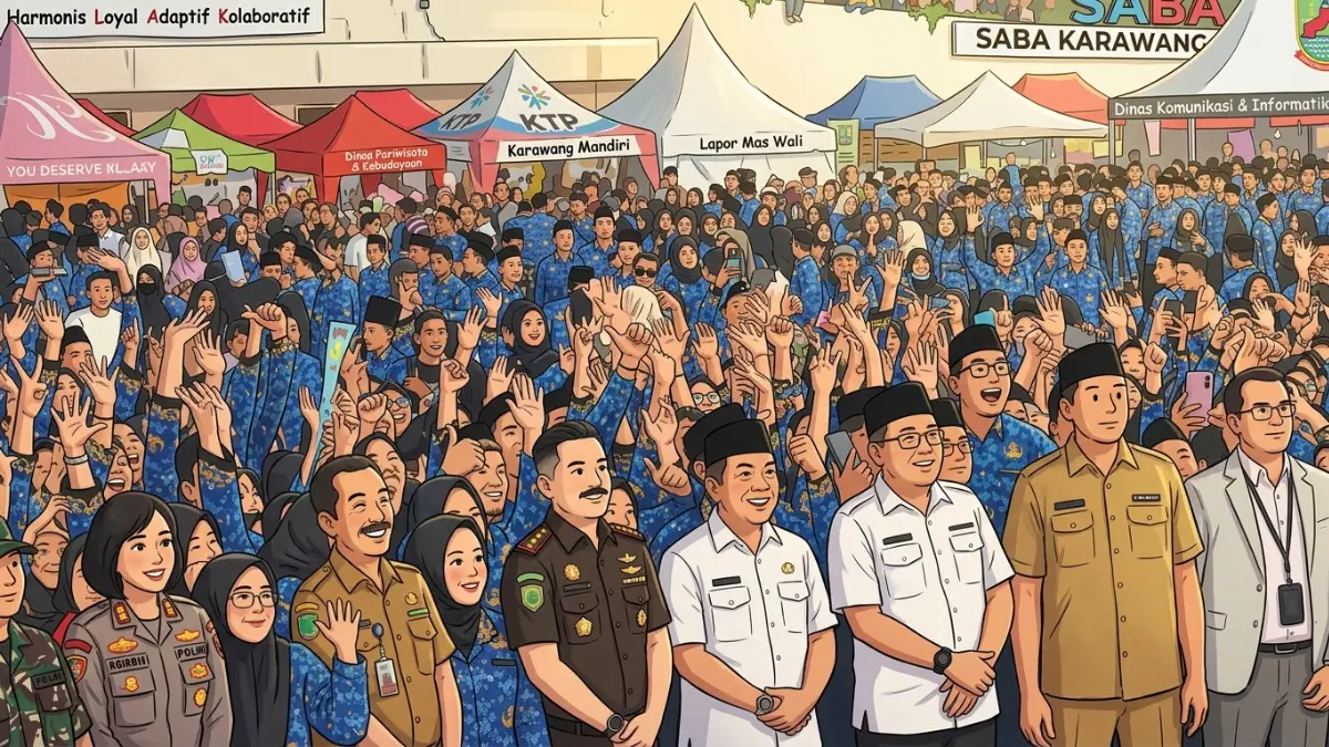 Ilustrasi pelantikan PPPK paruh waktu (Instagram @regional3bkn/Diolah dengan Gemini AI)