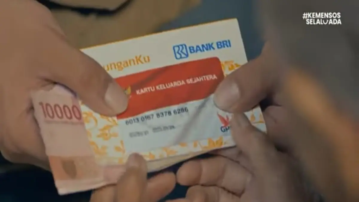 Ilustrasi pencairan bansos BPNT tahap ketiga tahun 2026. (YouTube Kemensos RI)