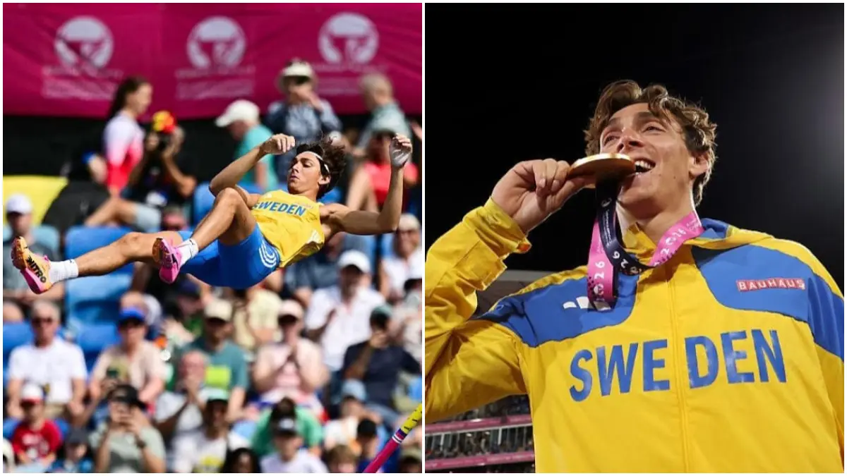 Mondo Duplantis kembali menunjukkan dominasinya di nomor lompat galah. (Foto : Olympics.com/European athletics)