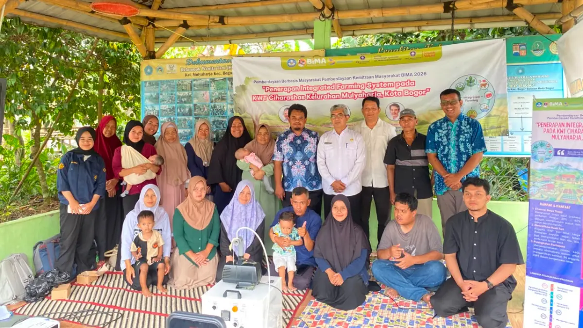 Sosialisasi sistem pertanian terpadu atau Integrated Farming System (IFS) yang dibangun tim dosen IPB University Bogor. Foto: Fikri/Radar Bogor
