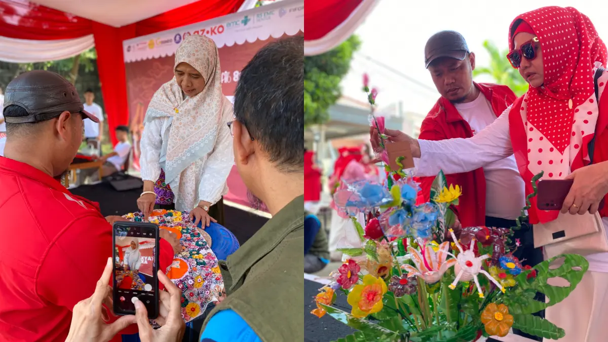 Warga Perumahan Taman Yasmin Sektor 6, RW 09, Curug Mekar, Kecamatan Bogor Barat, Kota Bogor menggelar berbagai kegiatan pada HUT ke-81 RI seperti bazar UMKM dan lomba kreativitas mengolah barang bekas menjadi karya bernilai guna. (Dok. Warga)