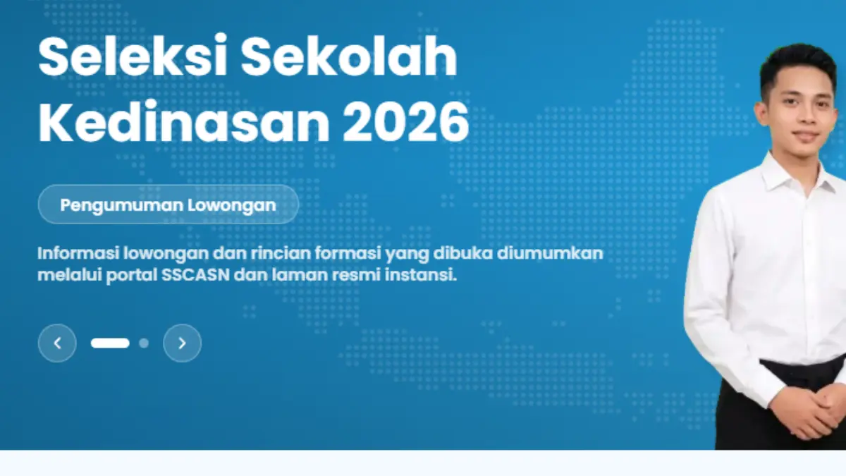 Website pembuatan akun untuk mendaftar Sekolah Kedinasan 2026 (SSCASN BKN)