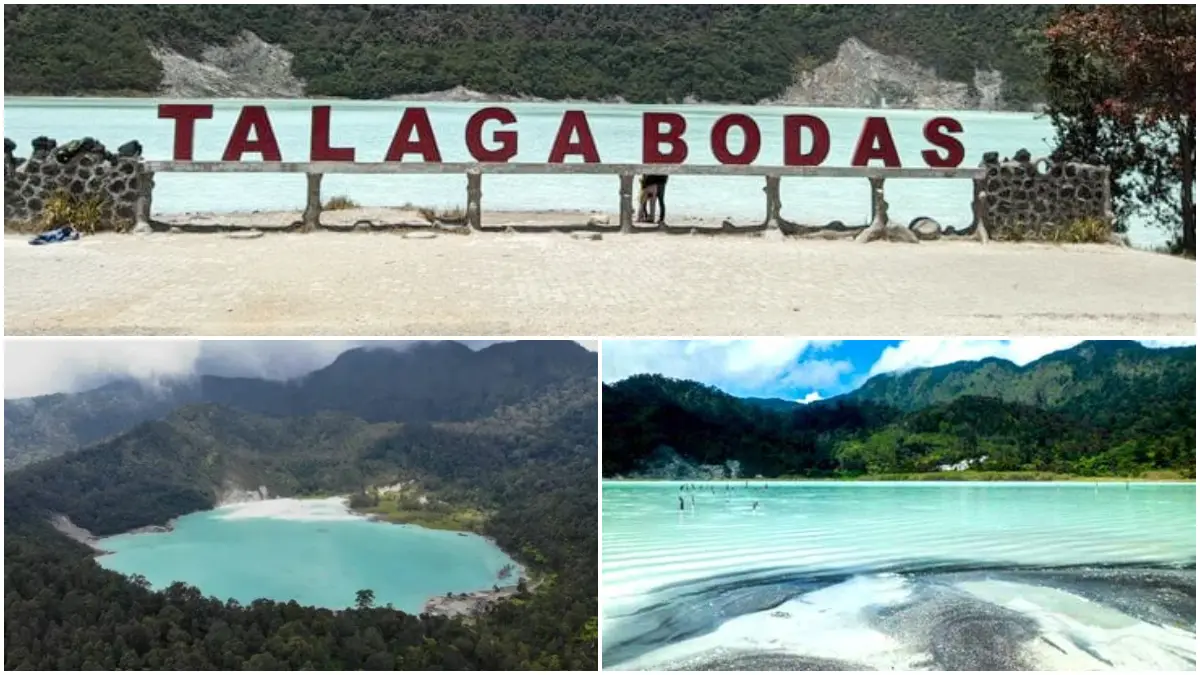 Suasana alam kawah dan kolam air hangat di Talaga Bodas Garut. (Foto: pinterest)