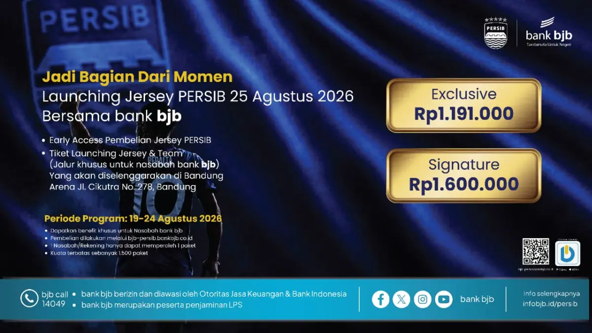 Bank bjb membuka Early Access Jersey Persib Bandung 2026/2027. (Dok. bank bjb)
