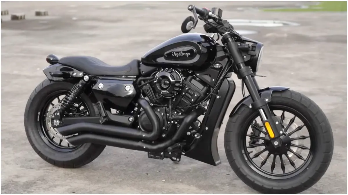 Keeway Benda V252C berubah total jadi cruiser ala Harley Sportster. (Foto : YouTube AKADIP)