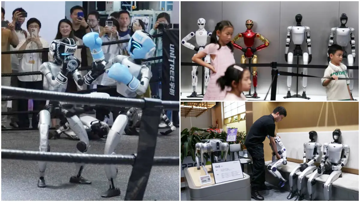 Tampilan Robot Humanoid. (Foto: Ng Han Guan/AP, REUTERS/Tingshu Wang)