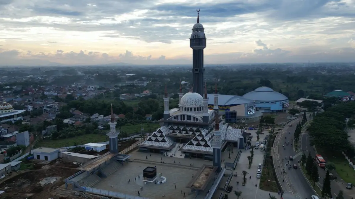 Embarkasi haji yang akan dibangun di kawasan Masjid Nurul Wathon, Kecamatan Cibinong, Kabupaten Bogor.
(Foto: Dzikri/Radar Bogor)