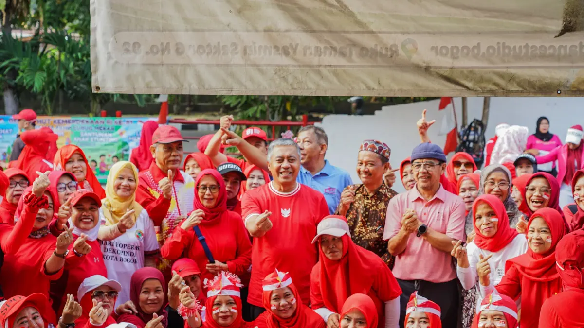 Guyub Merdeka di Ruko Taman Yasmin Sektor 6, Kelurahan Curug Mekar. Di sana juga digelar bazar sembako murah. (Foto: Humas Pemkot Bogor for Radar Bogor)