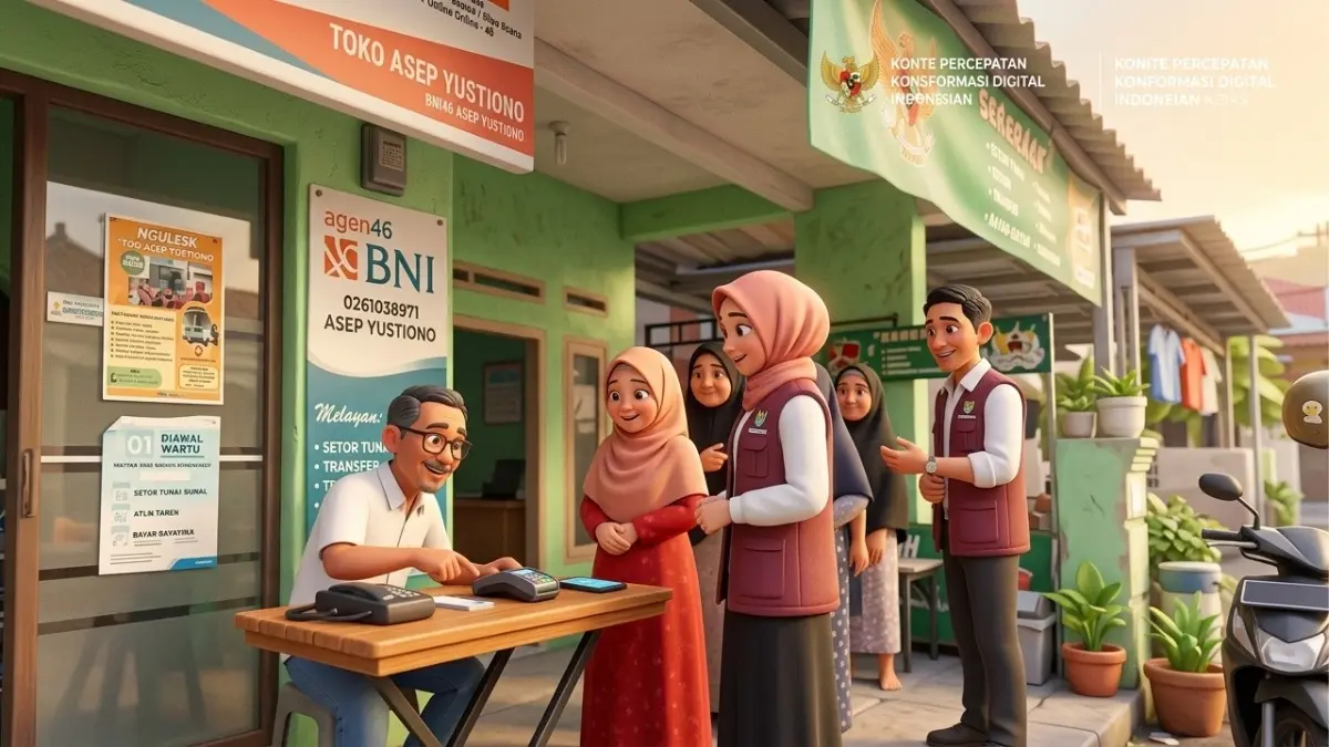 Ilustrasi pencairan bantuan sosial oleh KPM (YouTube Kemensos RI/Diolah dengan Gemini AI)