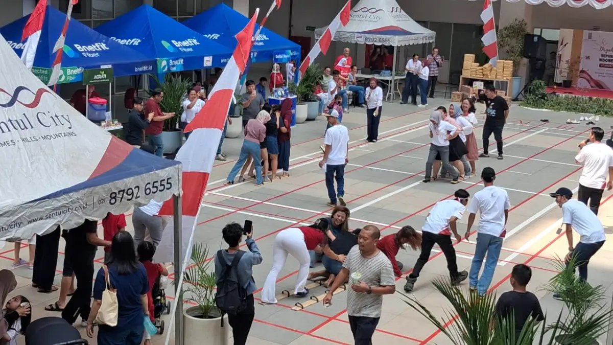 Keseruan Gebyar Kemerdekaan Sentul Tower Apartement, Kecamatan Babakan Madang, Kabupaten Bogor, Sabtu 22 Agustus 2026. (Foto: Muhammad Ali/Radar Bogor)

