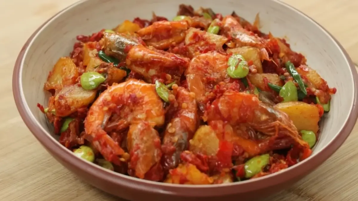 Resep udang saus balado (YouTube Devina Hermawan)
