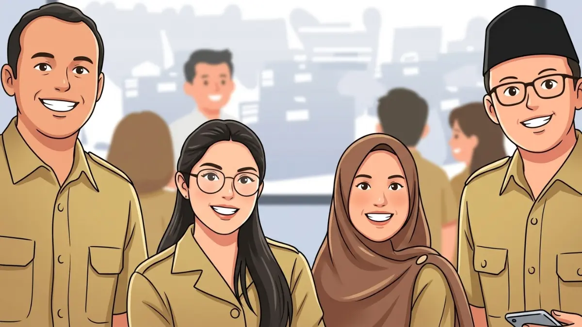 Ilustrasi guru yang menantikan SKTP TPG Juli 2026 (Instagram @regional3bkn/Diolah dengan Gemini AI)