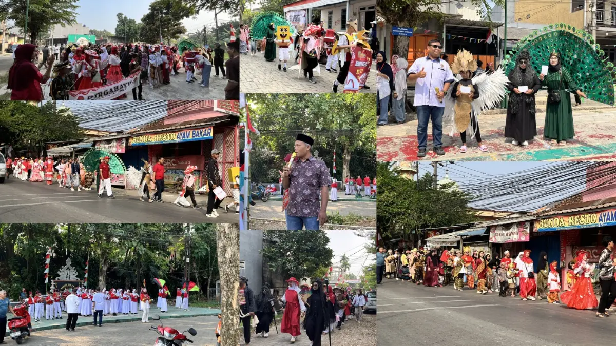 Kegiatan Karnaval Kemerdekaan warga RW 17 Villa Asri 1, Cicadas, Gunung Putri, Bogor. Foto:Dok pribadi.