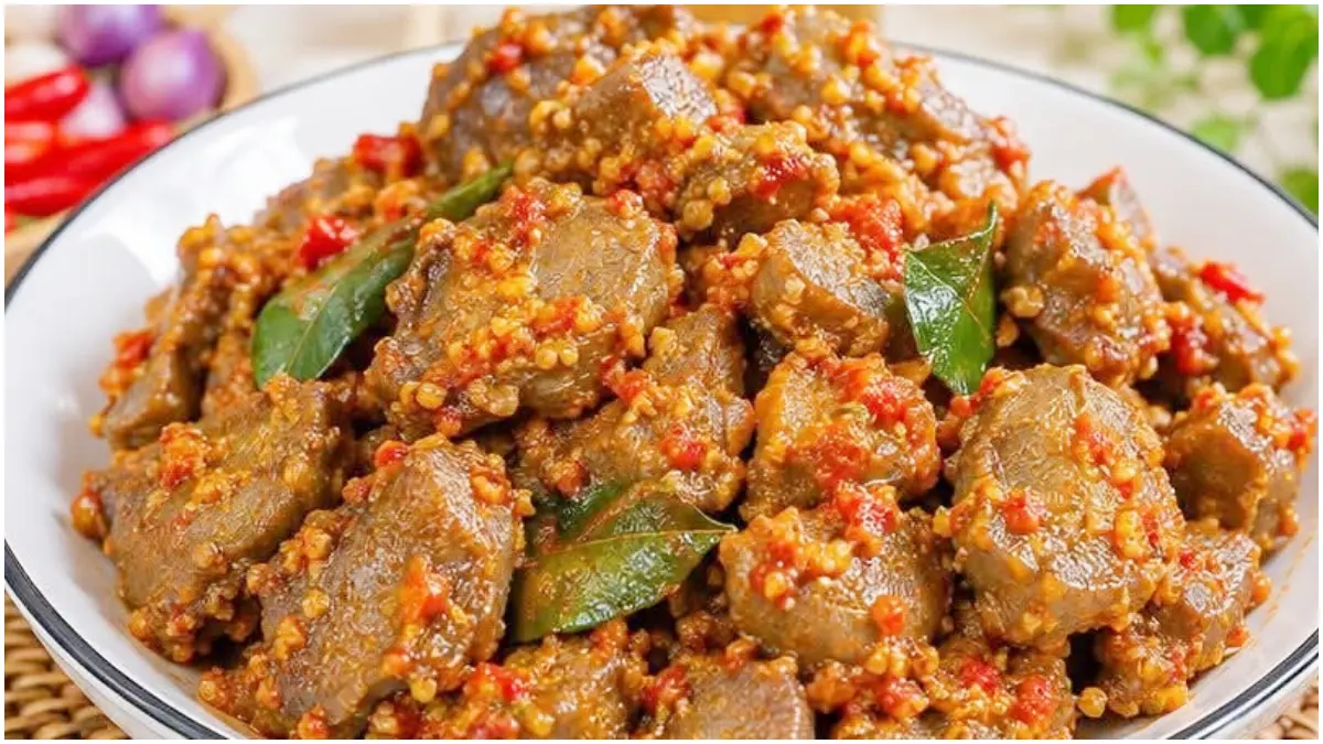 Resep rica-rica hati ampela dari akun Instagram @dapursaturasa_. (Foto : Instagram @dapursaturasa_)