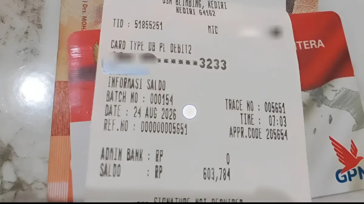 Bukti bansos cair hari ini 24 Agustus 2026 (YouTube Arfan Saputra Channel)