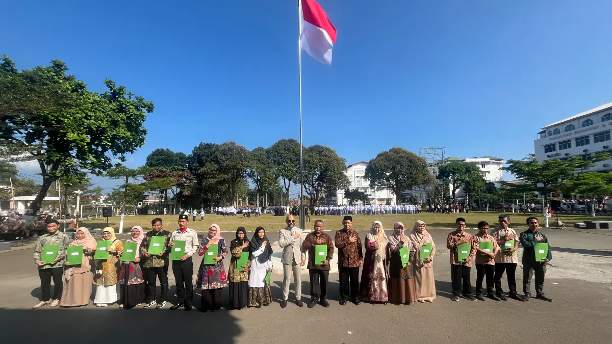 Keluarga Unida Bogor berfoto usai melakukan upacara Kemerdekaan. Foto: Unida for Radar Bogor