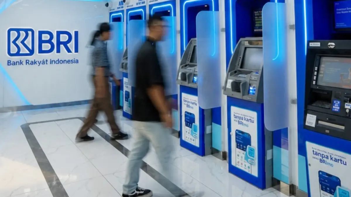 Nasabah saat melakukan transaksi di ATM BRI. (Dok. BRI)