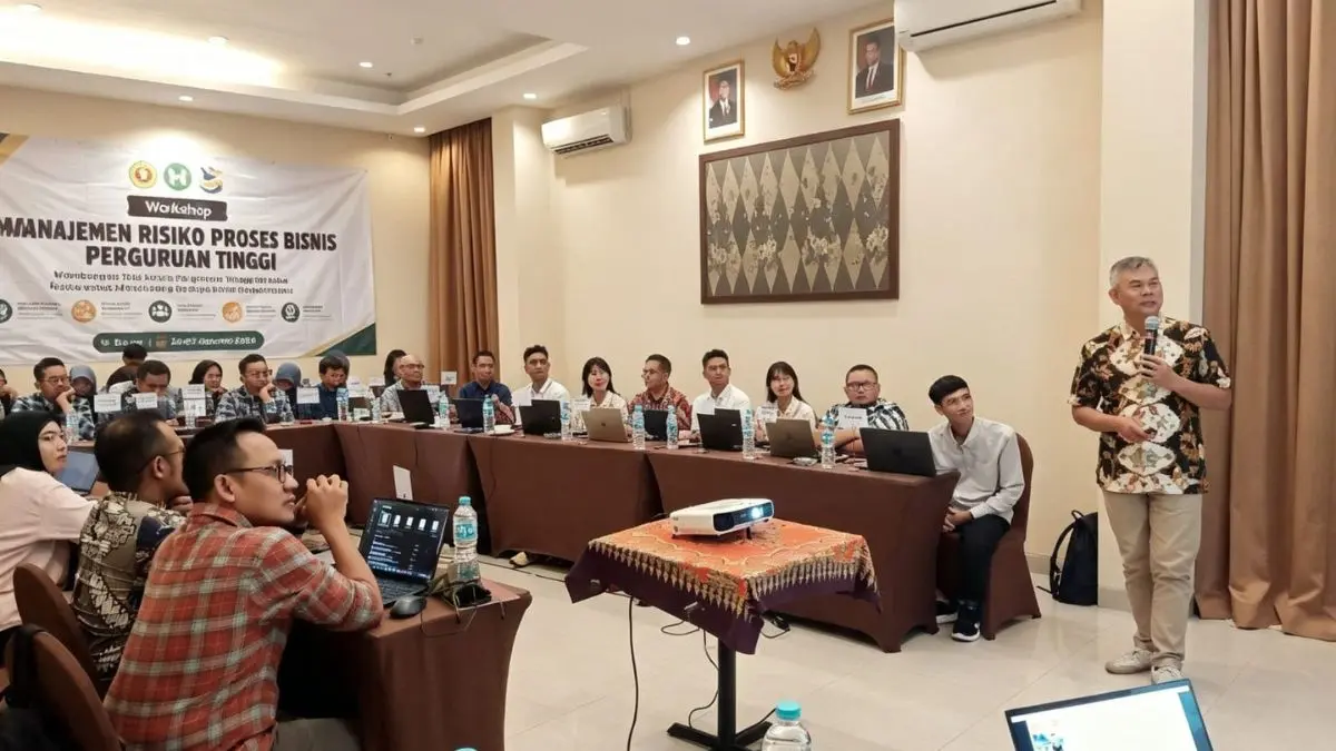 Workshop Manajemen Risiko Proses Bisnis di Perguruan Tinggi (MRPT) bagi 25 dosen Universitas Pembangunan Nasional (UPN) “Veteran” Yogyakarta yang digelar oleh HDI Academy.