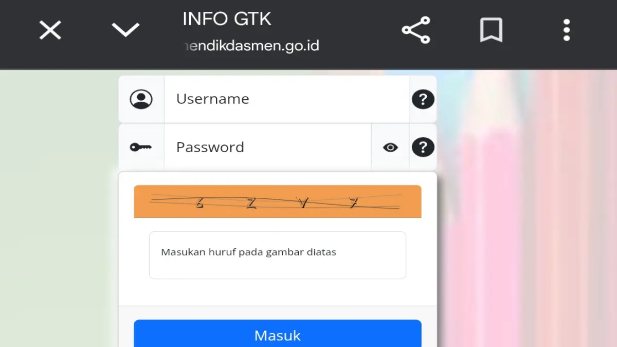 Ilustrasi portal info GTK TPG Guru. (info.gtk.kemendikdasmen.go.id) 