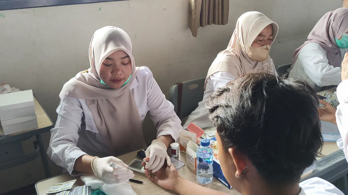 Kegiatan Gerakan Aksi Bergizi dan Cek Kesehatan Gratis di MAN 1 Kota Bogor. Foto: Fikri/Radar Bogor
