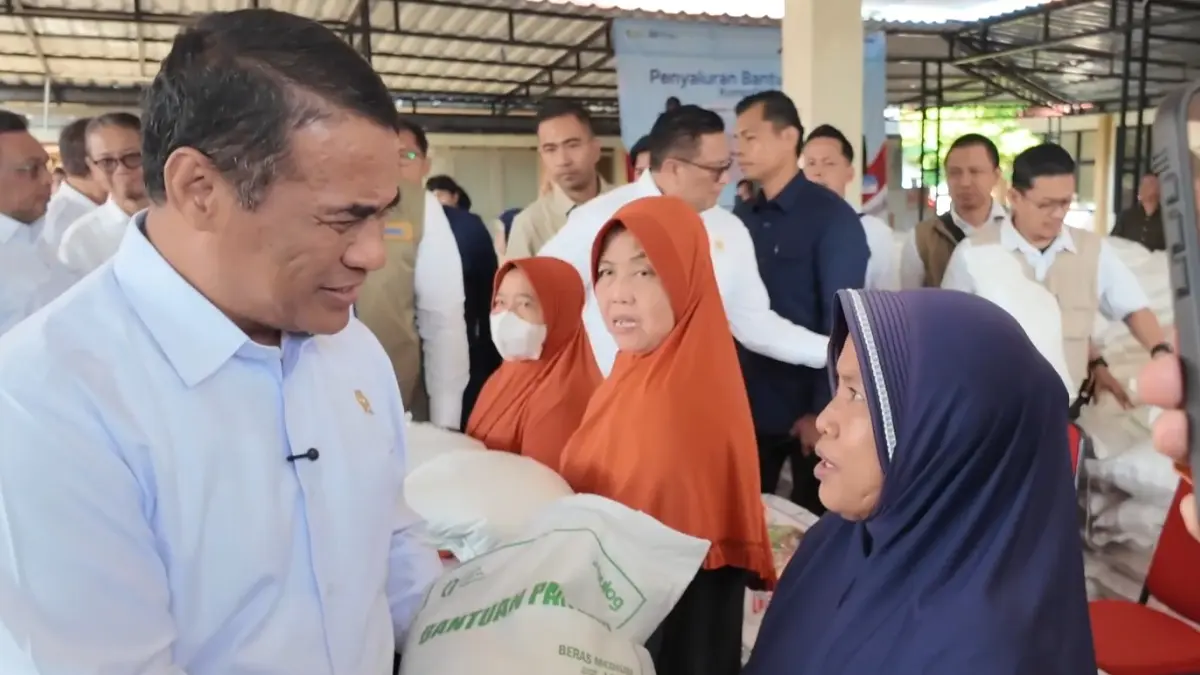 Penyaluran bantuan pangan beras untuk KPM bansos PKH BPNT (YouTube TV BULOG)