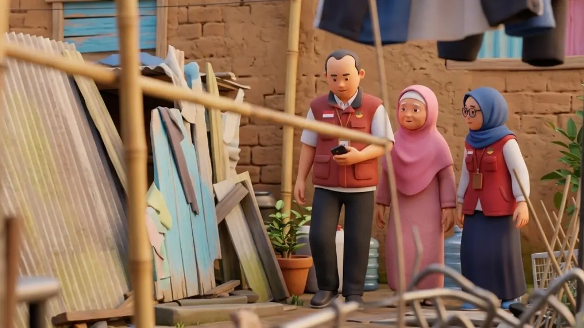 Ilustrasi pendampingan KPM oleh petugas (YouTube Kemensos RI/Diolah dengan Gemini AI)