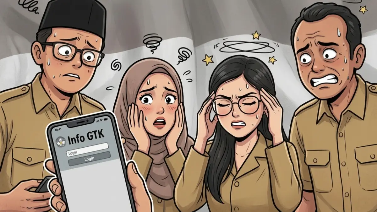 Ilustrasi guru yang menantikan TPG Juli dan Agustus 2026 (Instagram @regional3bkn/Diolah dengan Gemini AI)