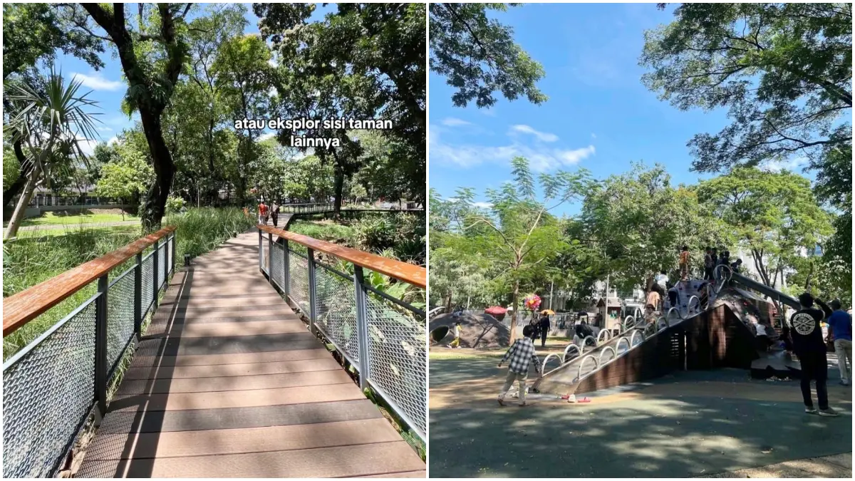 Suasana Tebet Eco Park di Jakarta Selatan. (Foto : Tiktok pengunjung @buntiksss)
