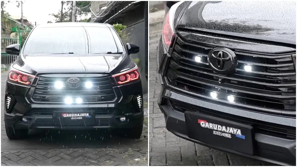 Tampilan Modifikasi Toyota Innova Reborn Asal Kalimantan Timur. (Foto: Kanal YouTube Garuda Jaya Modifikasi)