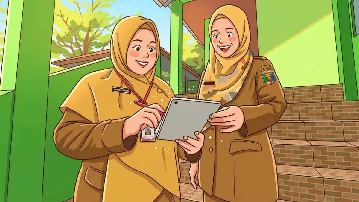Ilustrasi guru yang sudah menerima TPG Juli dan Agustus 2026 (kemendikdasmen.go.id/Diolah dengan Gemini AI)