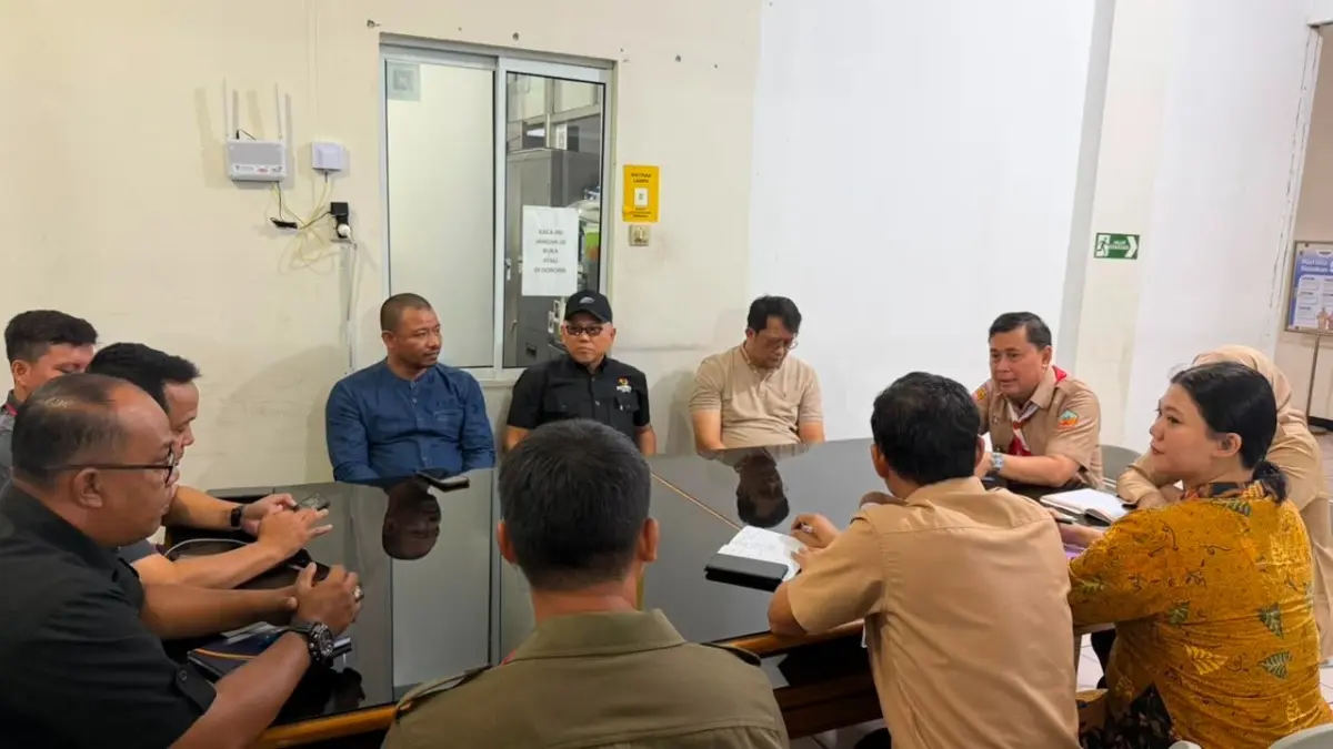 Rapat internal persiapan Haornas 2026 yang dipimpin Kepala Dispora Kota Bogor Anas S. Rasmana pada Jumat, 14 Agustus 2026.
