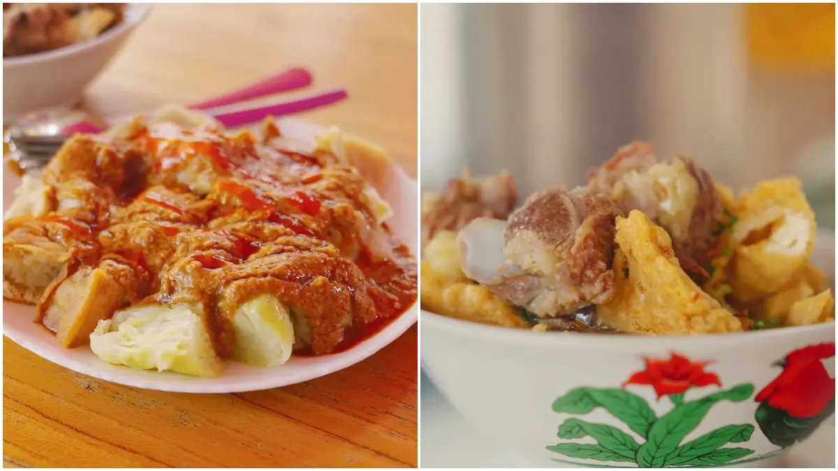 Siomay ikan tenggiri dan batagor kuah dengan harga terjangkau di Siomay Nyi Iteung. (Foto : YouTube Mamank Kuliner)