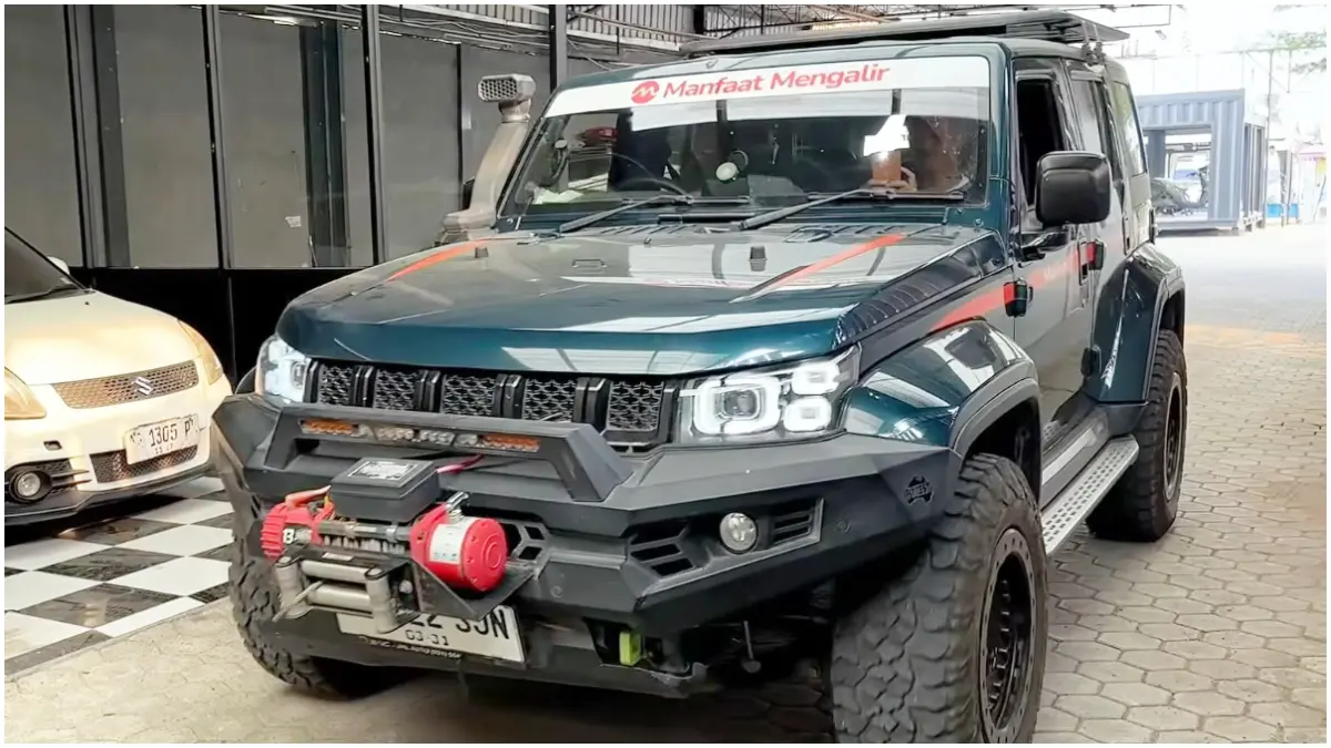 BAIC BJ40 The Champion Pulang ke Klaten usai jalani misi kemanusiaan di Aceh. (Ffoto: Kanal YouTube Ridwan Hanif)