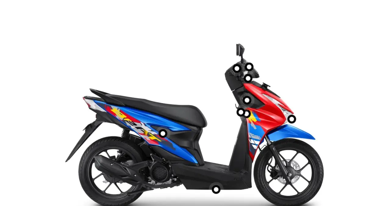 Honda BeAT terbaru tipe CBS-ISS Infinite Glossy Red Blue (website astra honda)