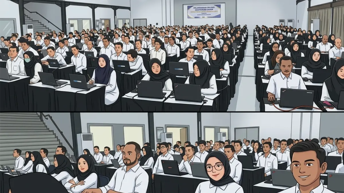 Ilustrasi PPPK tes untuk jadi pegawai pusat (Foto: Instagram/@dinkesjabar diolah oleh Gemini AI).