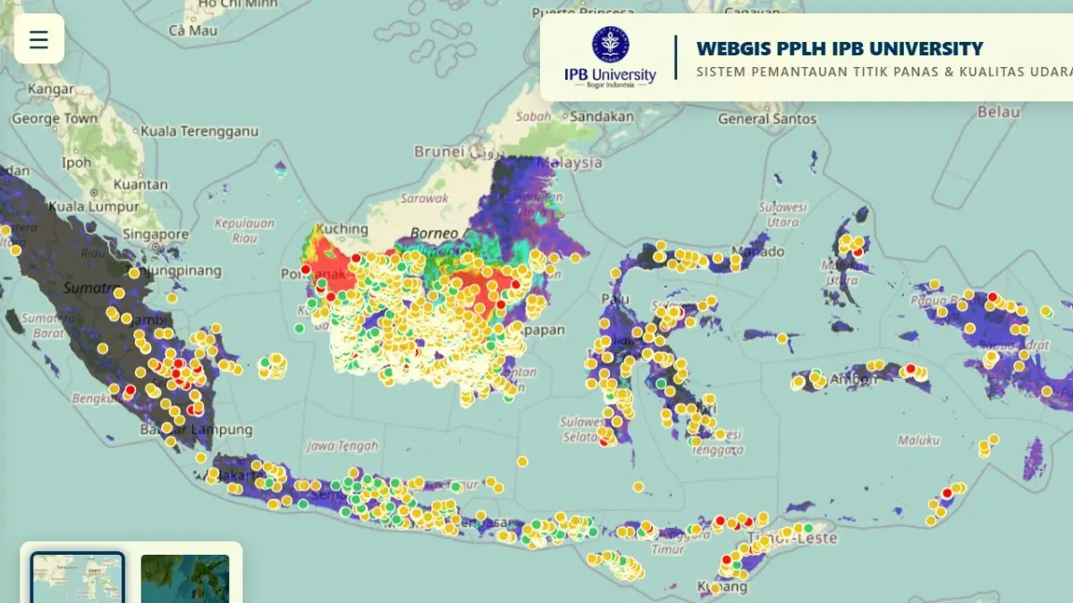 IPB kembangkan WebGIS untuk memantau Karhutla dan kualitas udara.