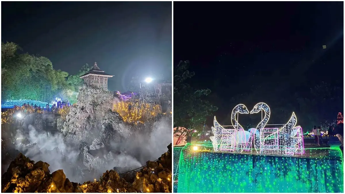 Kompleks gua buatan peninggalan Kesultanan Cirebon dengan arsitektur unik yang memadukan unsur Hindu, Islam, Tiongkok hingga Eropa.
(Foto : TikTok @cikienakkkk_)