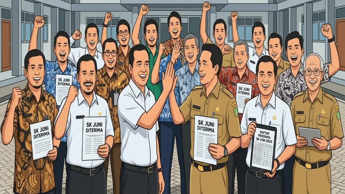 Ilustrasi para guru penerima pencairan TPG. (YouTube Zona Guru/Diolah oleh Gemini AI) 