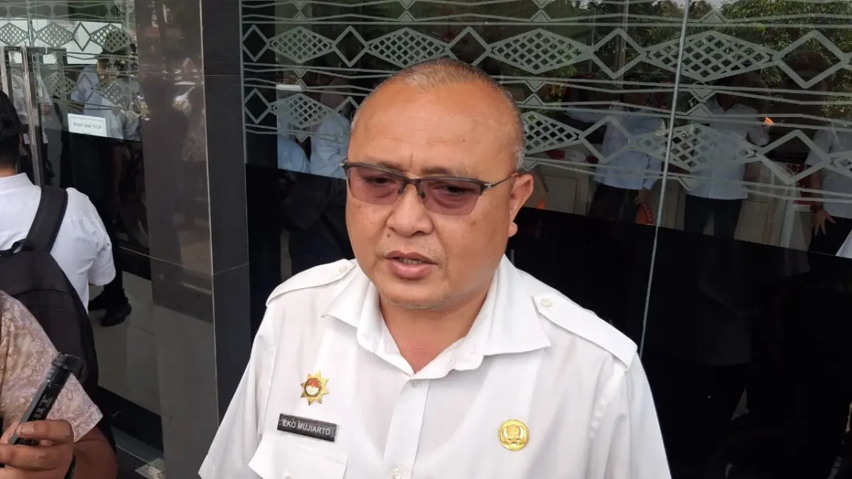 Kepala Dinas Perumahan dan Kawasan Pemukiman (Disperkim) Kabupaten Bogor, Eko Mujiarto saat dimintai keterangan oleh Radar Bogor, Rabu, 2 September 2026. Foto: Muhammad Ali/Radar Bogor