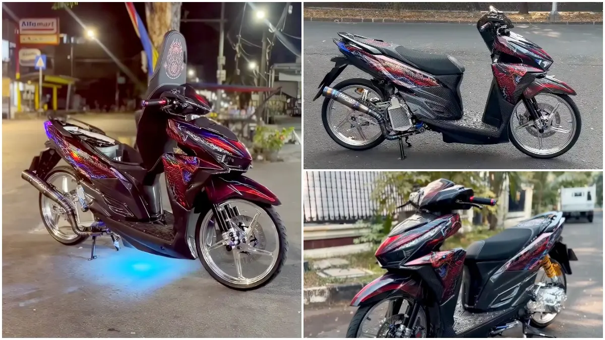 Tampilan Honda Vario Sultan ala Willie Salim. (Foto: Kanal YouTube Willie Salim)