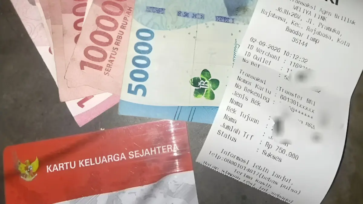 Ilustrasi bukti pencairan bansos (YouTube Arfan Saputra Channel)