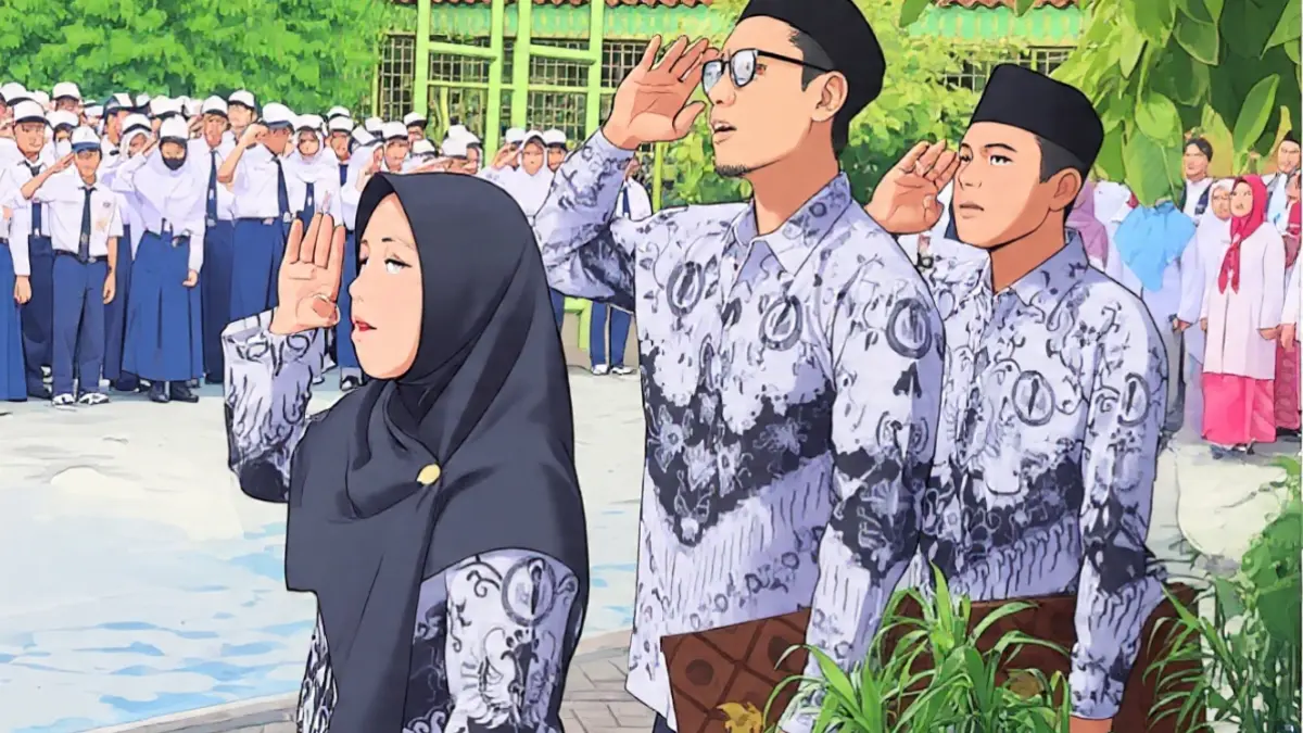 Ilustrasi guru PPPK bisa ikut seleksi CPNS guru 2027 (Foto: Instagram/@smpn86jakarta, diolah Meta AI).