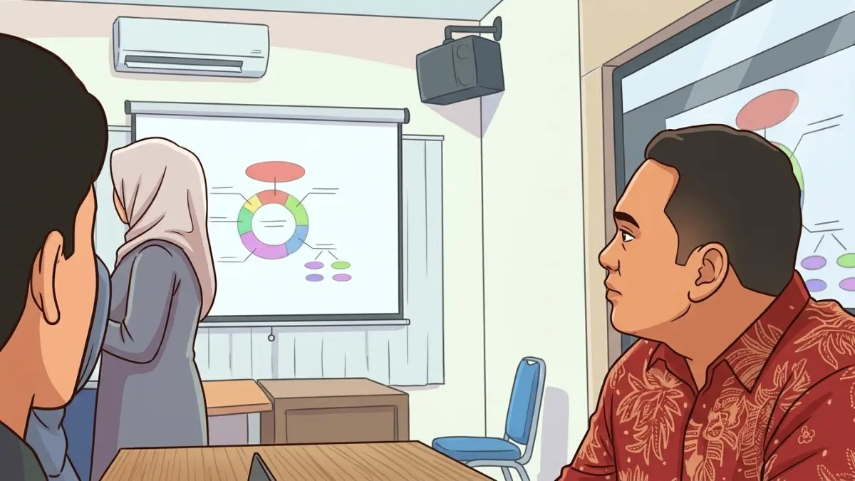 Ilustrasi guru yang tunjangan Agustus-nya sudah cair, sedangkan TPG Juli belum (YouTube PPG Kemendikdasmen/Diolah dengan Gemini AI)