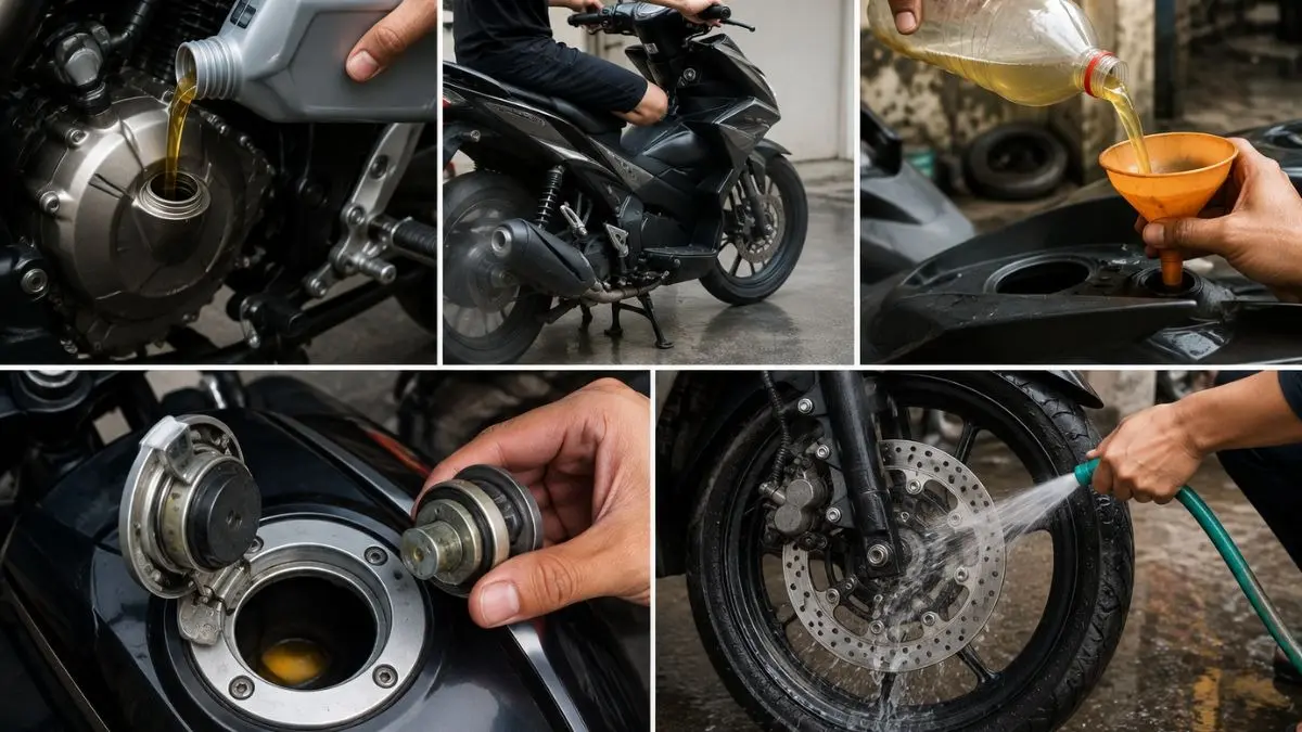 ilustrasi hal yang merusak mesin motor diam-diam (ilustrasi GeminiAI)